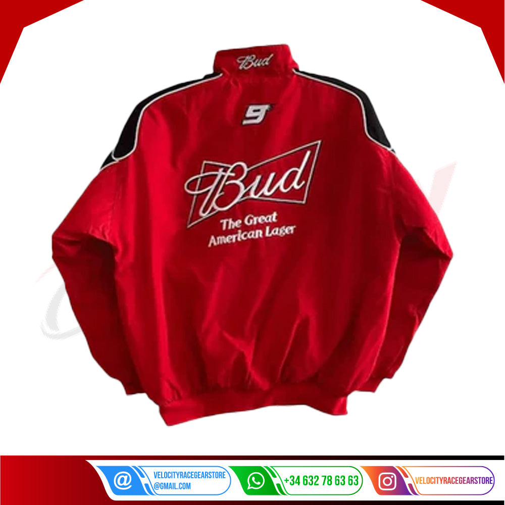 Budweiser Black F1 Retro Racing Jacket - Velocity Racegear-Budweiser Black F1 Retro Racing Jacket - Velocity Racegear-F1 jacket