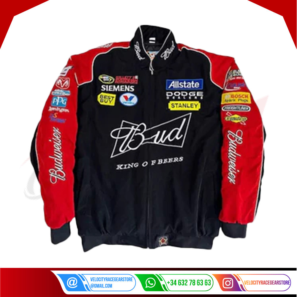 Budweiser F1 Racing Embroidered Retro Limited Edition Jacket - Velocity Racegear-Budweiser F1 Racing Embroidered Retro Limited Edition Jacket - Velocity Racegear-F1 jacket