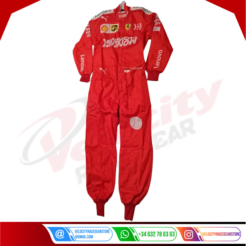Charles Leclerc 2019 Ferrari F1 Race Suit - Velocity Racegear-Charles Leclerc 2019 Ferrari F1 Race Suit - Velocity Racegear-F1 Racing Suit