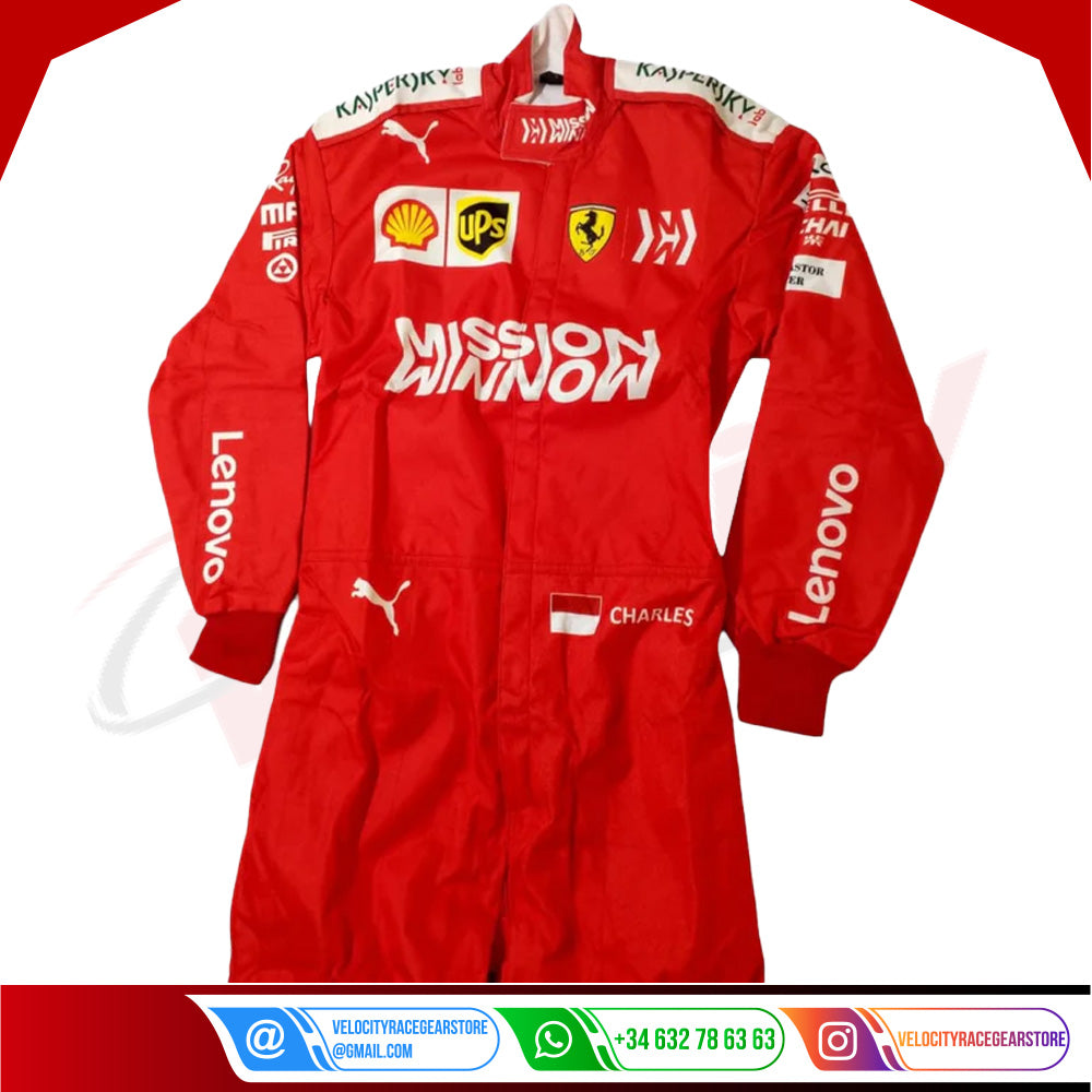 Charles Leclerc 2019 Ferrari F1 Race Suit - Velocity Racegear-Charles Leclerc 2019 Ferrari F1 Race Suit - Velocity Racegear-F1 Racing Suit