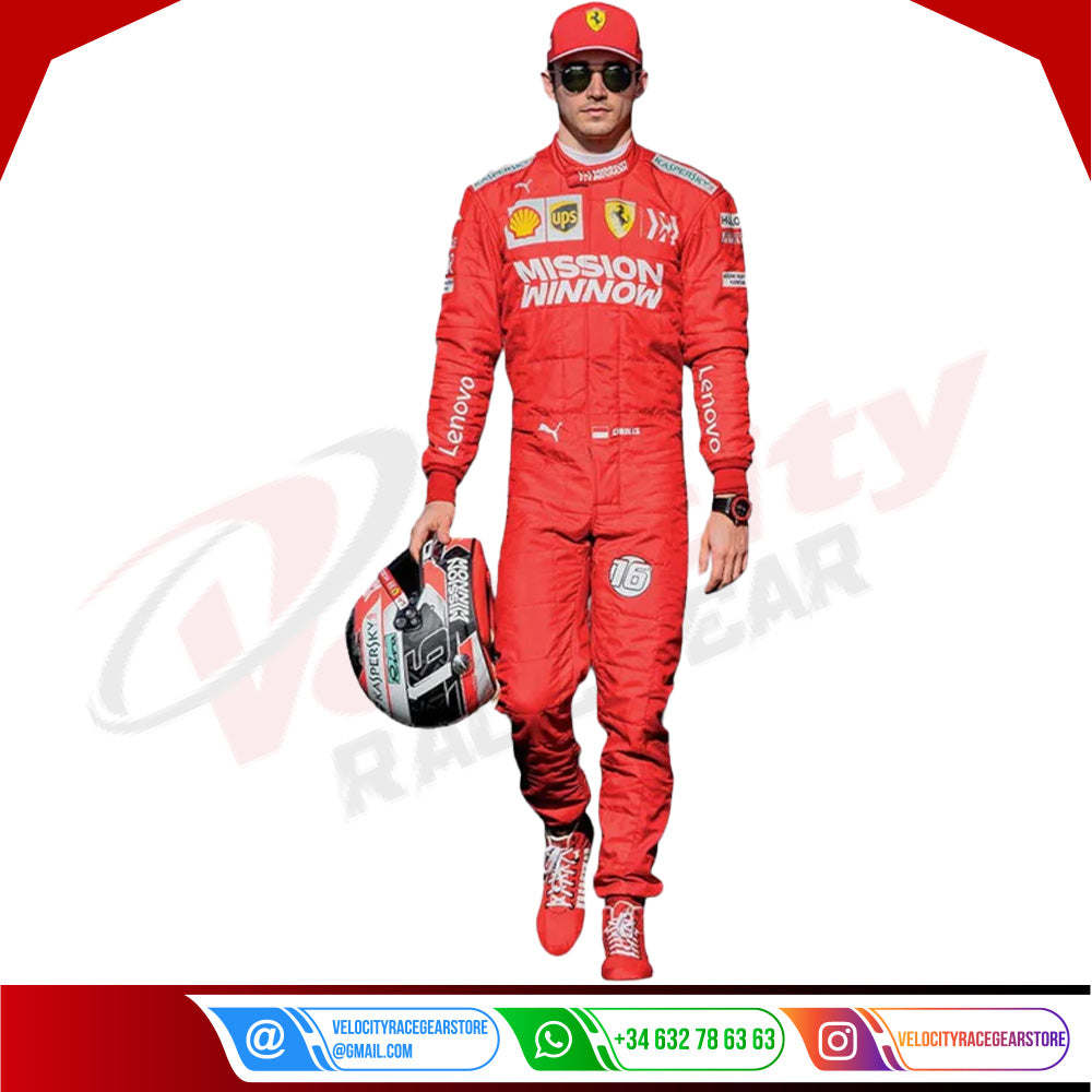 Charles Leclerc 2019 Ferrari F1 Race Suit - Velocity Racegear-Charles Leclerc 2019 Ferrari F1 Race Suit - Velocity Racegear-F1 Racing Suits