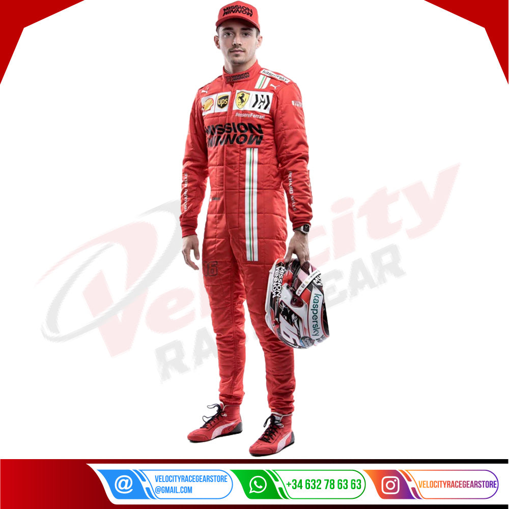Charles Leclerc 2021 Ferrari F1 Race Suit - Velocity Racegear-Charles Leclerc 2021 Ferrari F1 Race Suit - Velocity Racegear-F1 Racing Suit