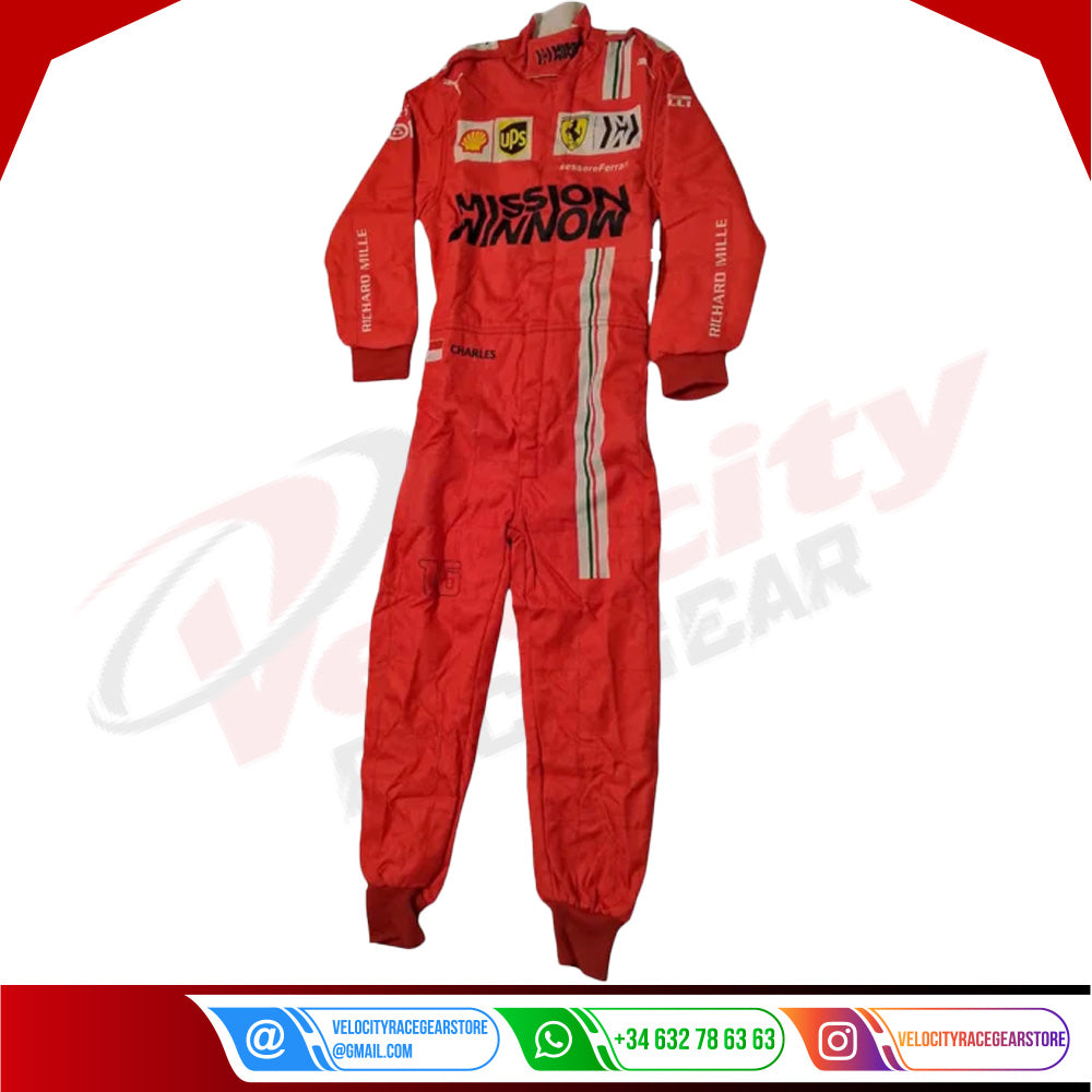 Charles Leclerc 2021 Ferrari F1 Race Suit - Velocity Racegear-Charles Leclerc 2021 Ferrari F1 Race Suit - Velocity Racegear-F1 Racing Suit