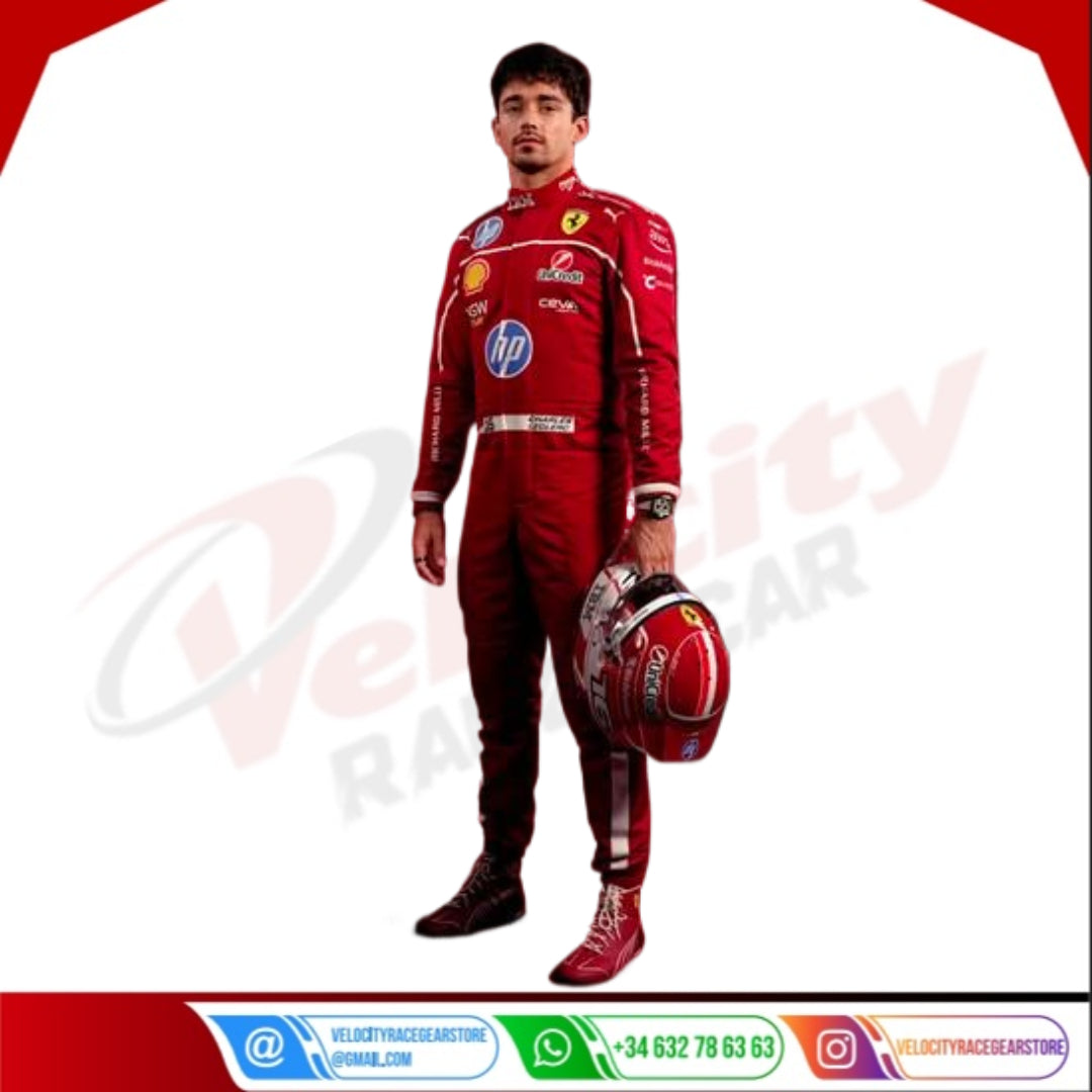 Charles Leclerc 2025 Scuderia Ferrari HP F1 Racing Suit - Velocity Racegear-Niki Lauda 1976 Ferrari F1 Embroidered Racing suit - Velocity Racegear-F1 Racing Suits
