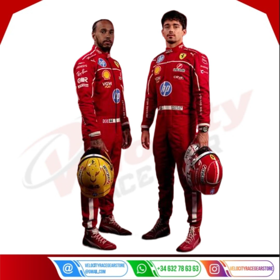 Charles Leclerc 2025 Scuderia Ferrari HP F1 Racing Suit - Velocity Racegear-Niki Lauda 1976 Ferrari F1 Embroidered Racing suit - Velocity Racegear-F1 Racing Suits
