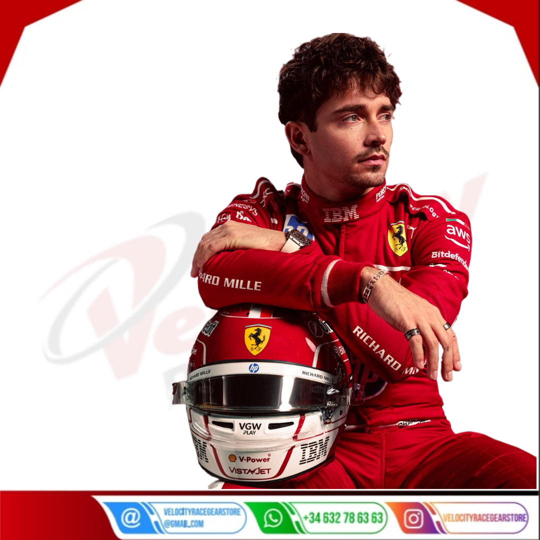 Charles Leclerc 2025 Scuderia Ferrari HP F1 Racing Suit - Velocity Racegear-Niki Lauda 1976 Ferrari F1 Embroidered Racing suit - Velocity Racegear-F1 Racing Suits