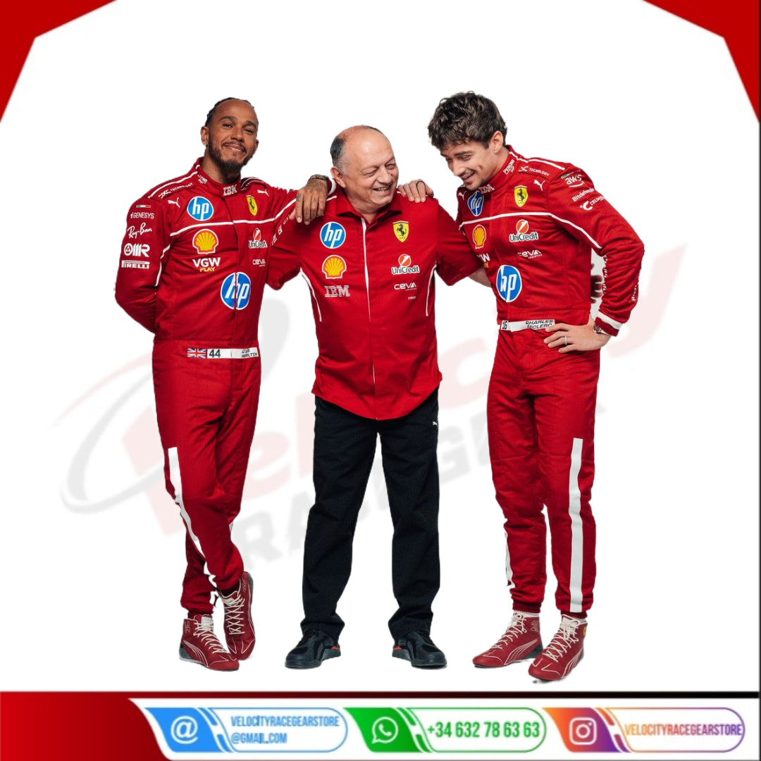 Charles Leclerc 2025 Scuderia Ferrari HP F1 Racing Suit - Velocity Racegear-Niki Lauda 1976 Ferrari F1 Embroidered Racing suit - Velocity Racegear-F1 Racing Suits