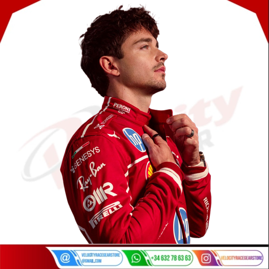 Charles Leclerc 2025 Scuderia Ferrari HP F1 Racing Suit - Velocity Racegear-Niki Lauda 1976 Ferrari F1 Embroidered Racing suit - Velocity Racegear-F1 Racing Suits