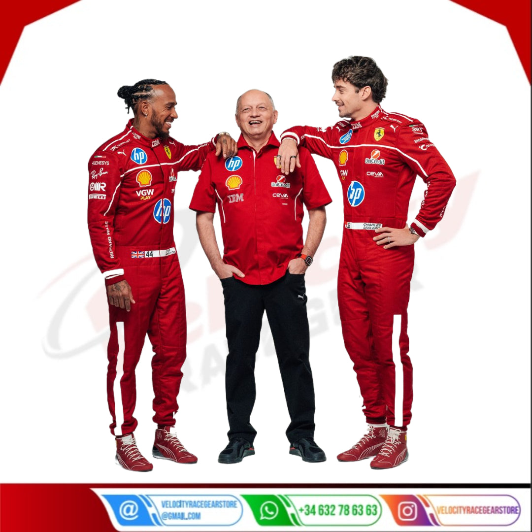 Charles Leclerc 2025 Scuderia Ferrari HP F1 Racing Suit - Velocity Racegear-Niki Lauda 1976 Ferrari F1 Embroidered Racing suit - Velocity Racegear-F1 Racing Suits
