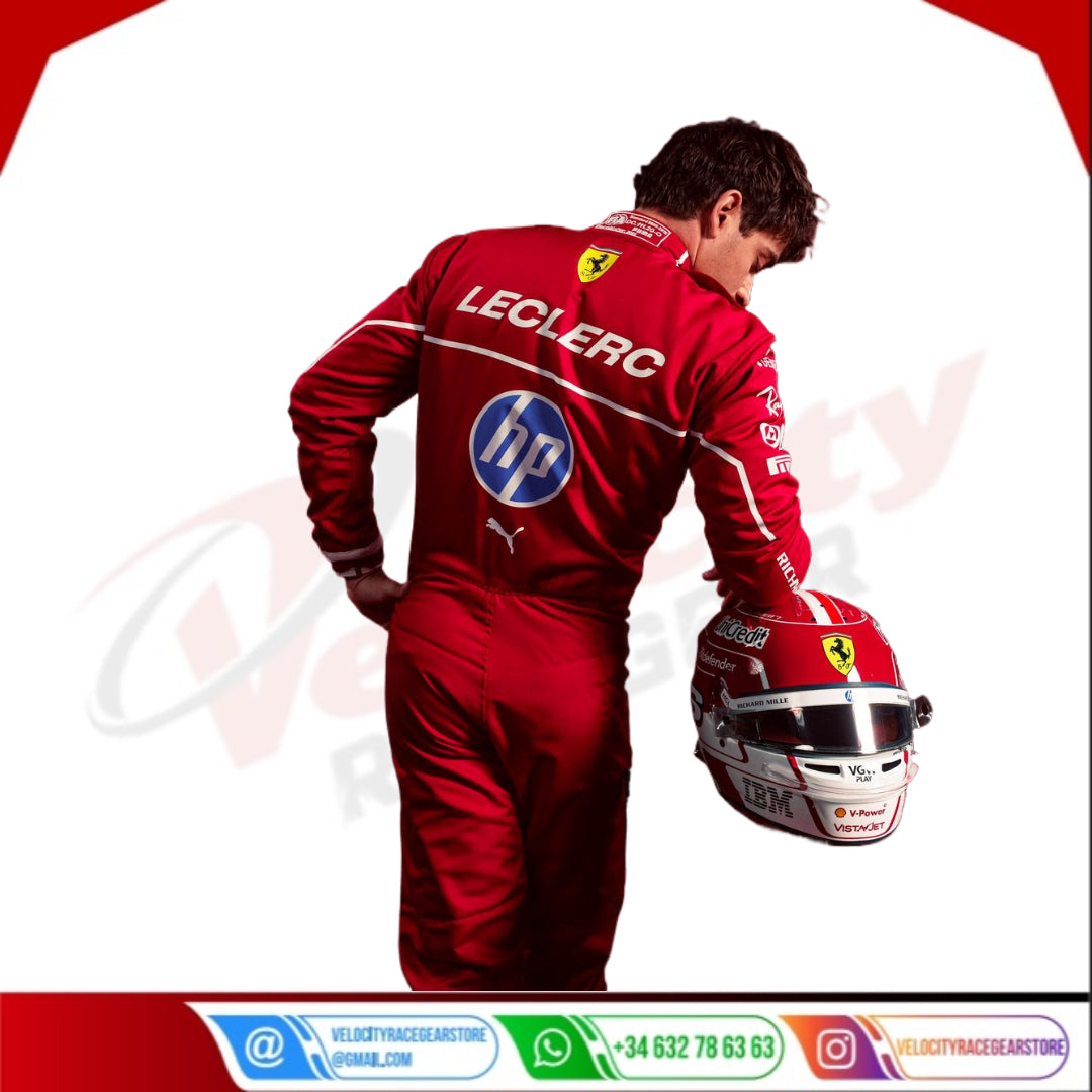 Charles Leclerc 2025 Scuderia Ferrari HP F1 Racing Suit - Velocity Racegear-Niki Lauda 1976 Ferrari F1 Embroidered Racing suit - Velocity Racegear-F1 Racing Suits