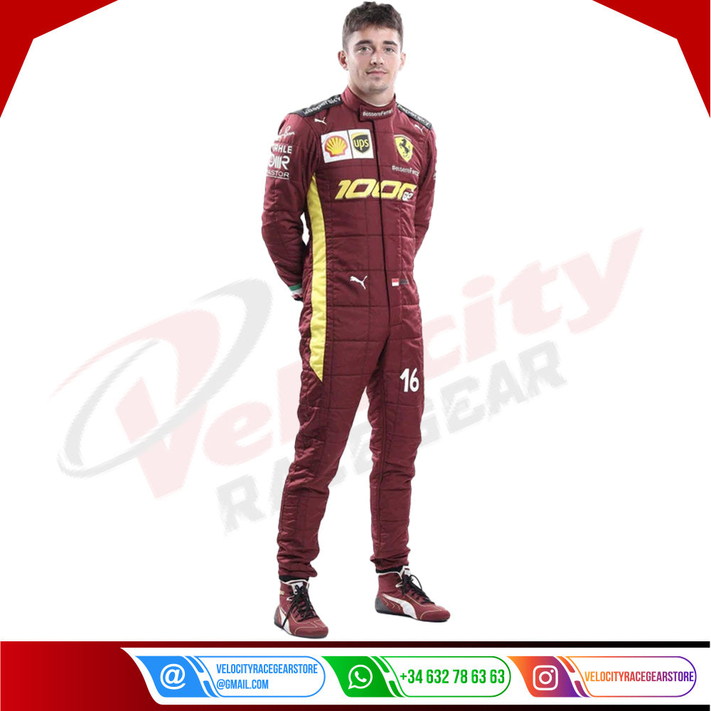 Charles Leclerc Sebastian Vettel 2020 F1 Replica Race Suit - Scuderia Ferrari 1000s - Velocity Racegear-Charles Leclerc Sebastian Vettel 2020 F1 Replica Race Suit - Scuderia Ferrari 1000s - Velocity Racegear-F1 Racing Suit
