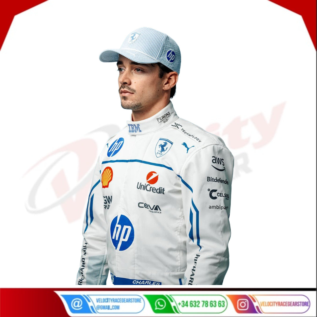 2025 Charles Leclerc F1 Race Suit Scuderia Ferrari Monaco GP