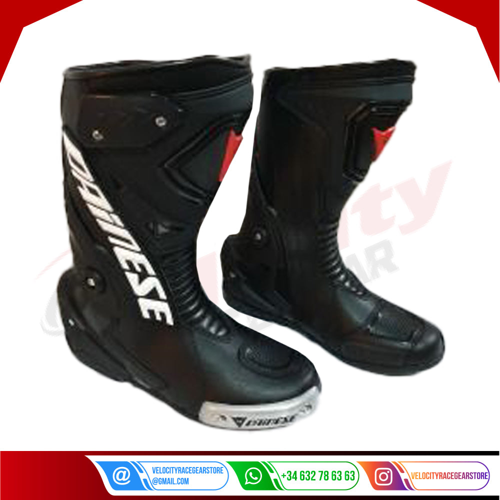 Dainese Full Black Customized Motorcycle racing boots - Velocity Racegear-null