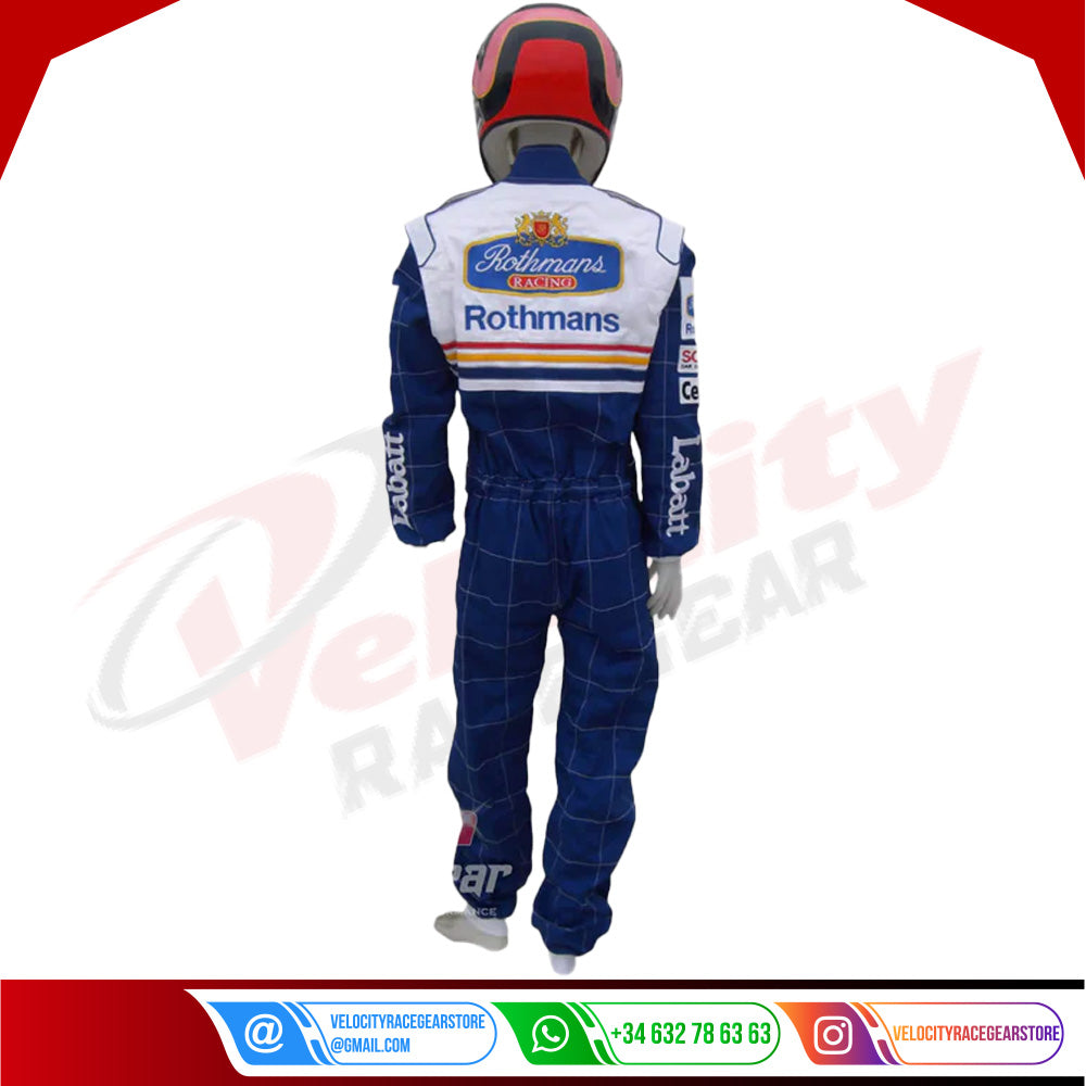 Damon Hill 1997 Williams F1 Embroidered Racing Suit - Velocity Racegear-Damon Hill 1997 Williams F1 Embroidered Racing Suit - Velocity Racegear-F1 Racing Suit