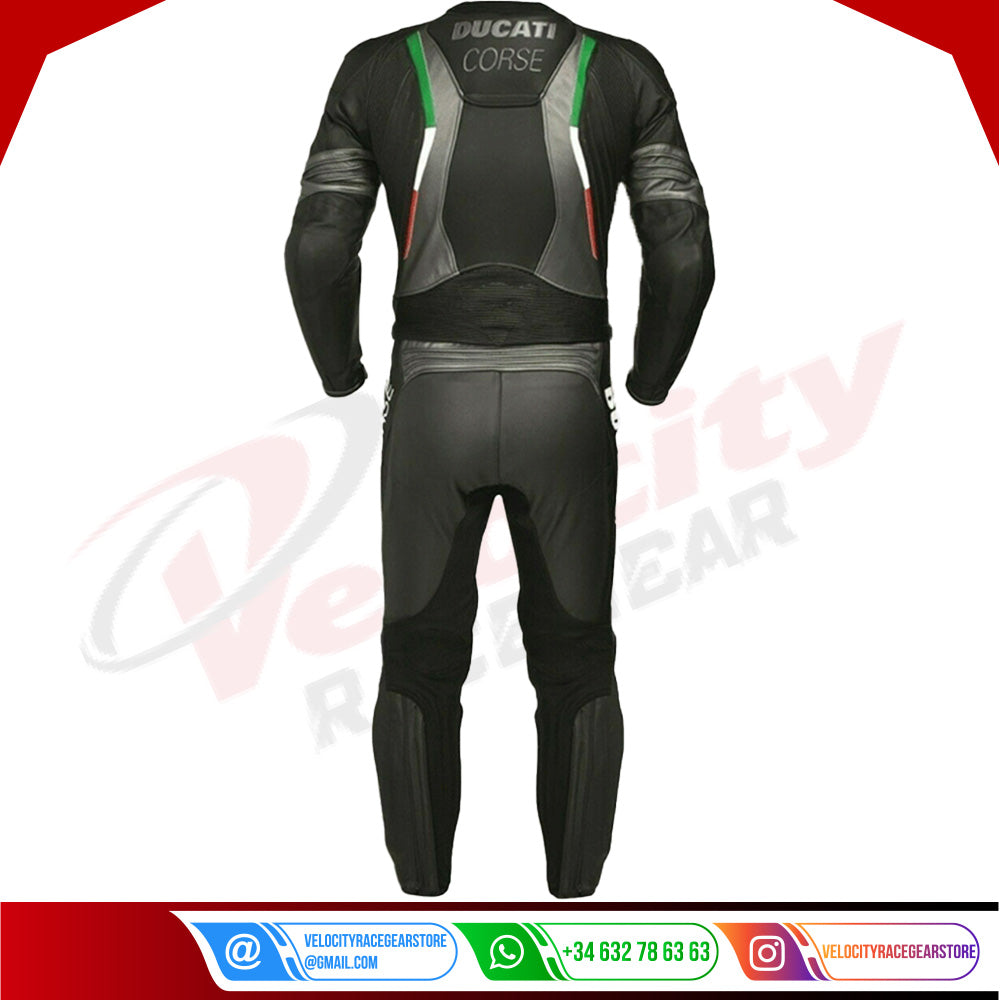 Ducati Black Motorcycle Race Leather Suit - Velocity Racegear-null
