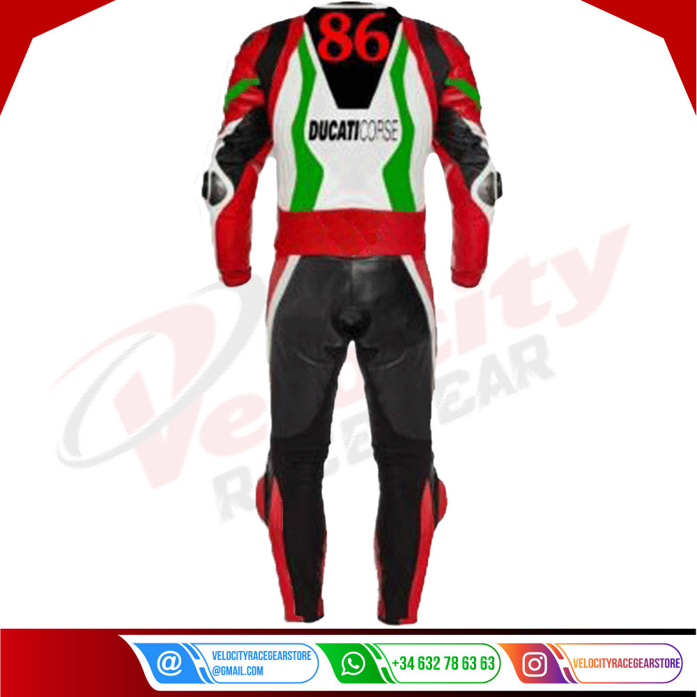 Ducati Motorbike Rider Leather Suit - Velocity Racegear-null