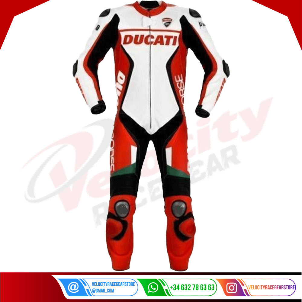 Ducati Motorcycle Race Leather Suit - Velocity Racegear-null