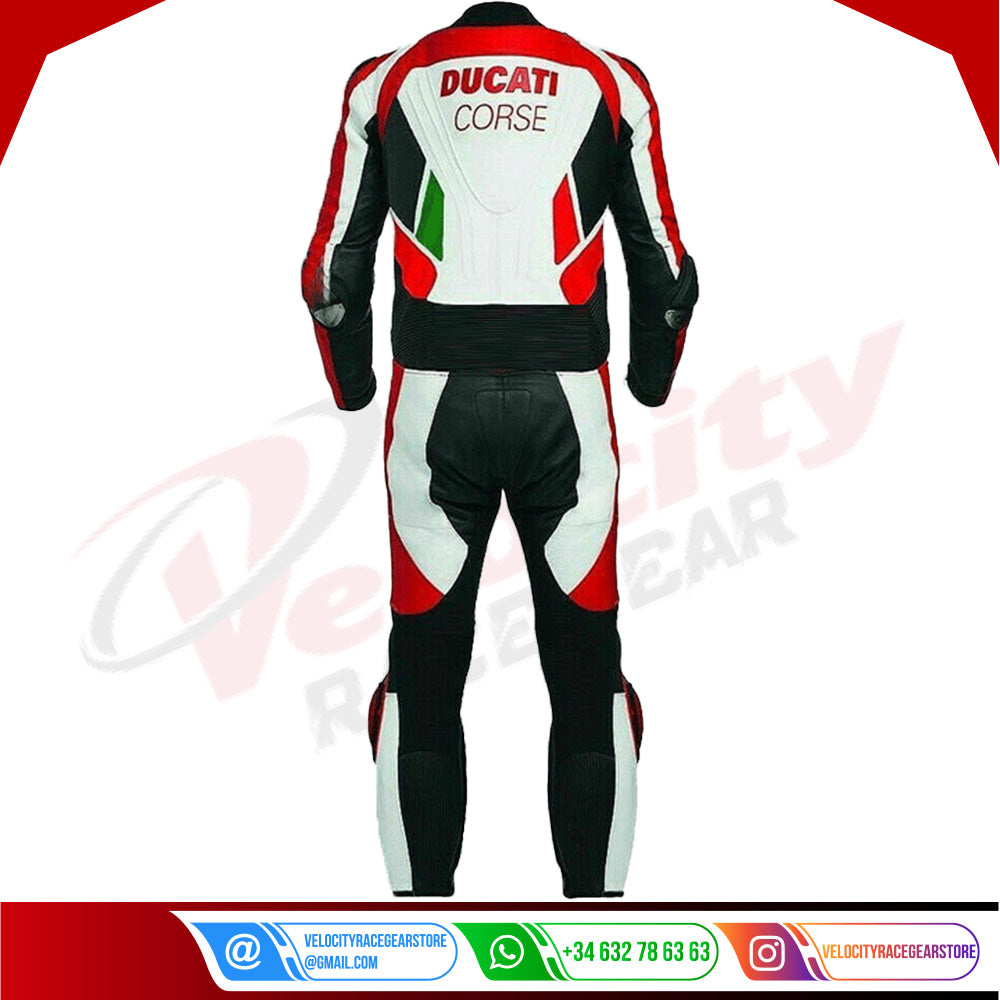 Ducati Motorcycle Rider Leather Suit - Velocity Racegear-null