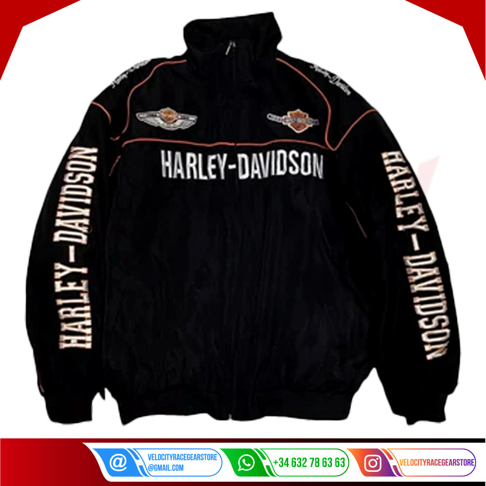 Exclusive Limited Edition Harley Davidson Retro F1 Racing Jacket - Velocity Racegear-Exclusive Limited Edition Harley Davidson Retro F1 Racing Jacket - Velocity Racegear-F1 jacket