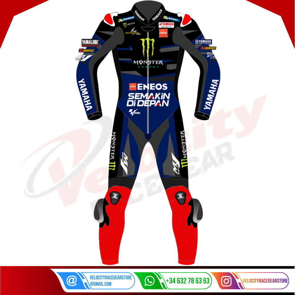 Fabio Quartararo MotoGP 2023 Yamaha Monster Energy Leather Suit - Velocity Racegear-null