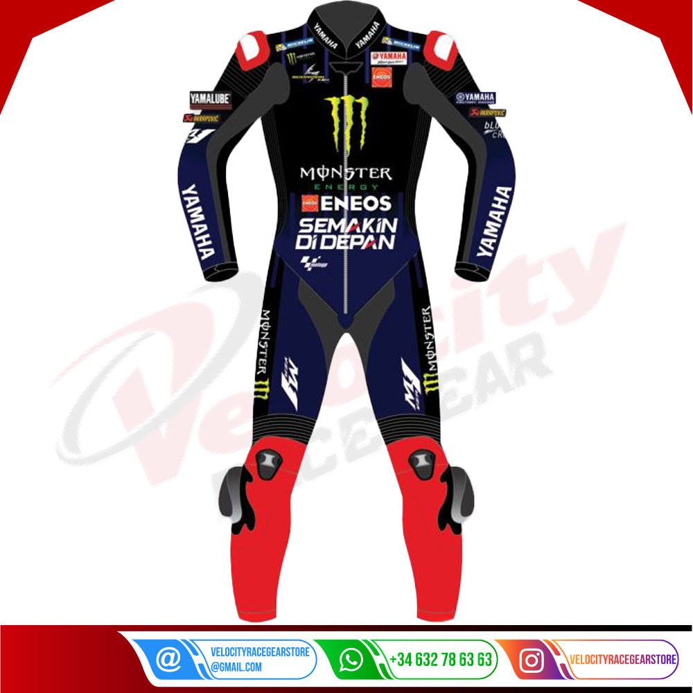 Fabio Quartararo Yamaha Monster Energy Leather Suit MotoGP 2022 - Velocity Racegear-null