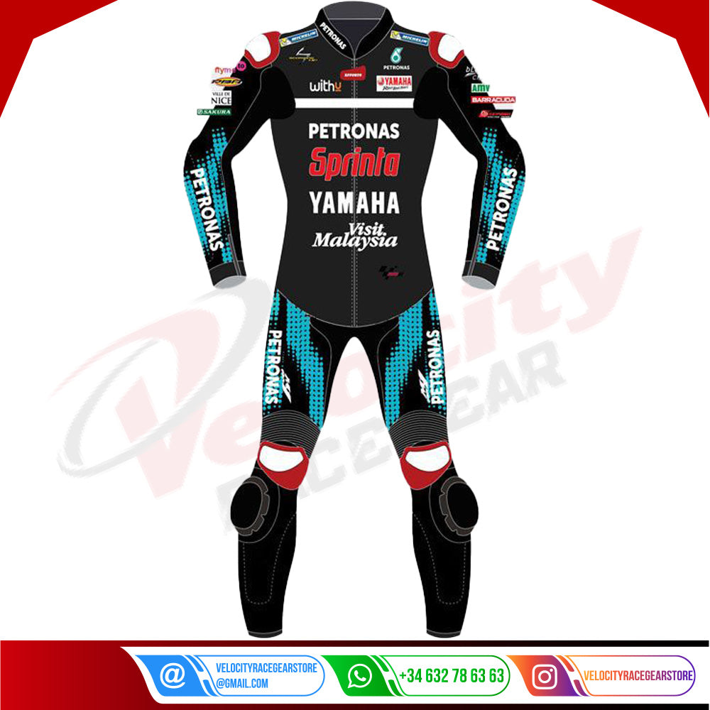 Fabio Quartararo Yamaha Petronas MotoGP Leather Suit 2020 - Velocity Racegear-null
