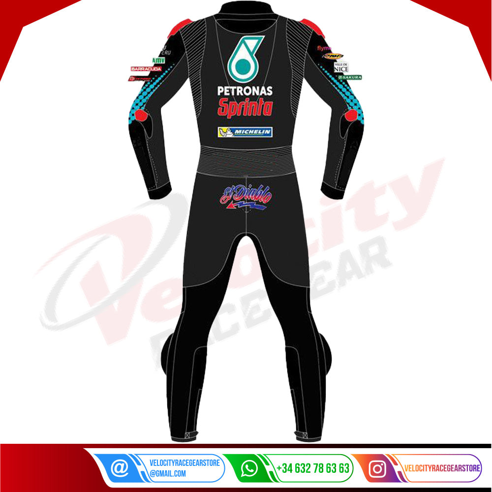Fabio Quartararo Yamaha Petronas MotoGP Leather Suit 2020 - Velocity Racegear-null