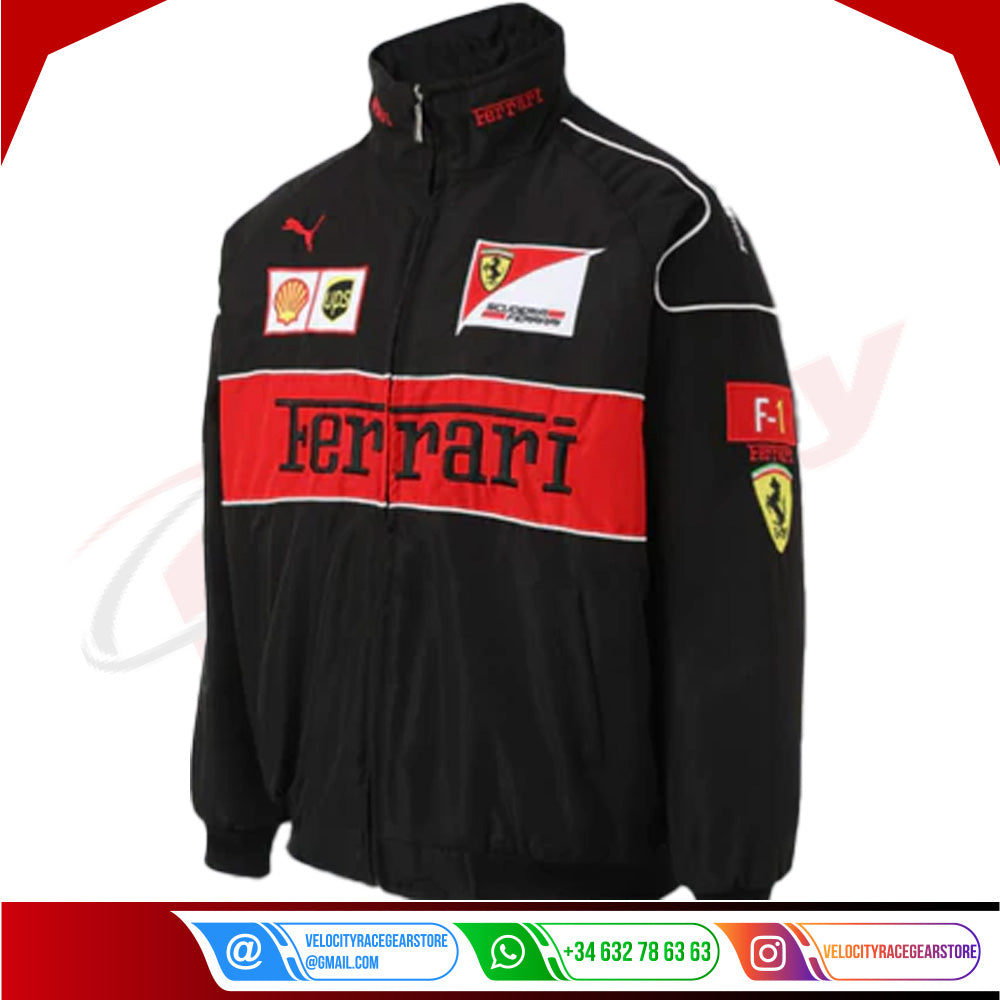 Ferrari F1 Vintage black Jacket - Velocity Racegear-Ferrari F1 Vintage black Jacket - Velocity Racegear-F1 jacket