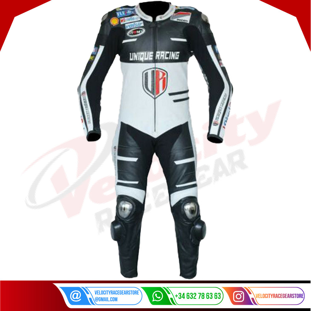 Francesco Bagnaia Ducati Motorcycle Leather Suit MotoGP 2022 - Velocity Racegear-null