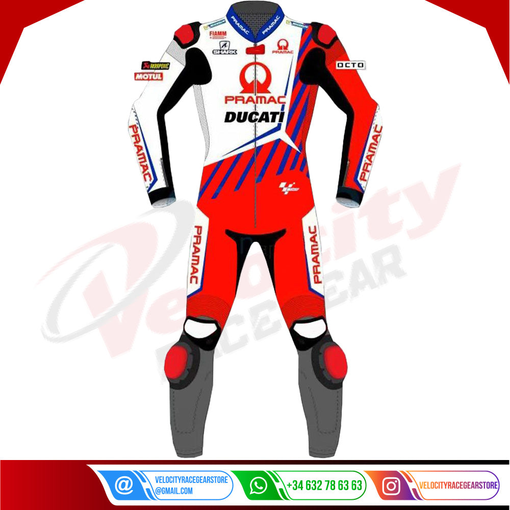 Francesco Bagnaia Leather Bike Suit Ducati MotoGP 2021 - Velocity Racegear-null