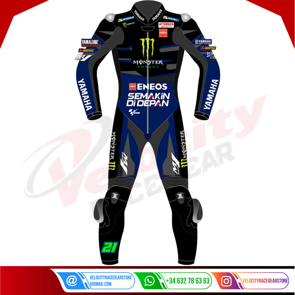 Franco Morbidelli MotoGP 2023 Yamaha Leather Racing Suit - Velocity Racegear-null
