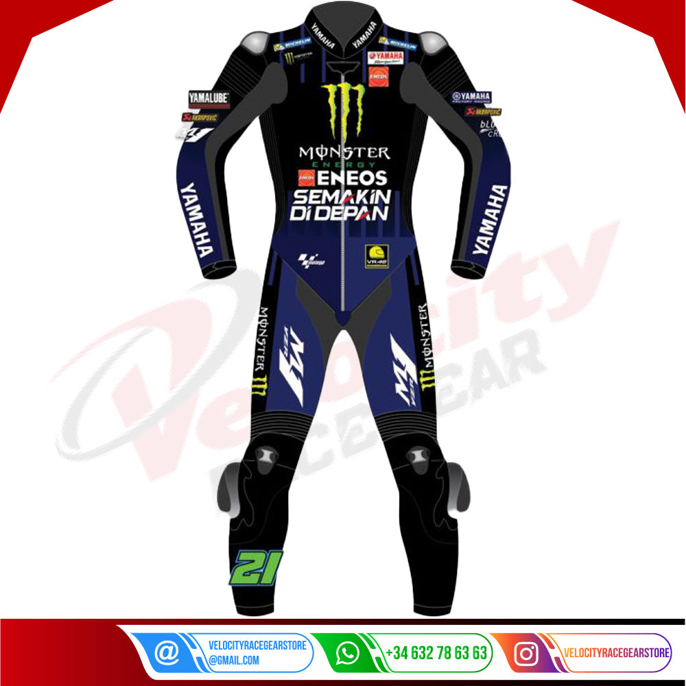 Franco Morbidelli Yamaha Leather Racing Leather Suit MotoGP 2022 - Velocity Racegear-null