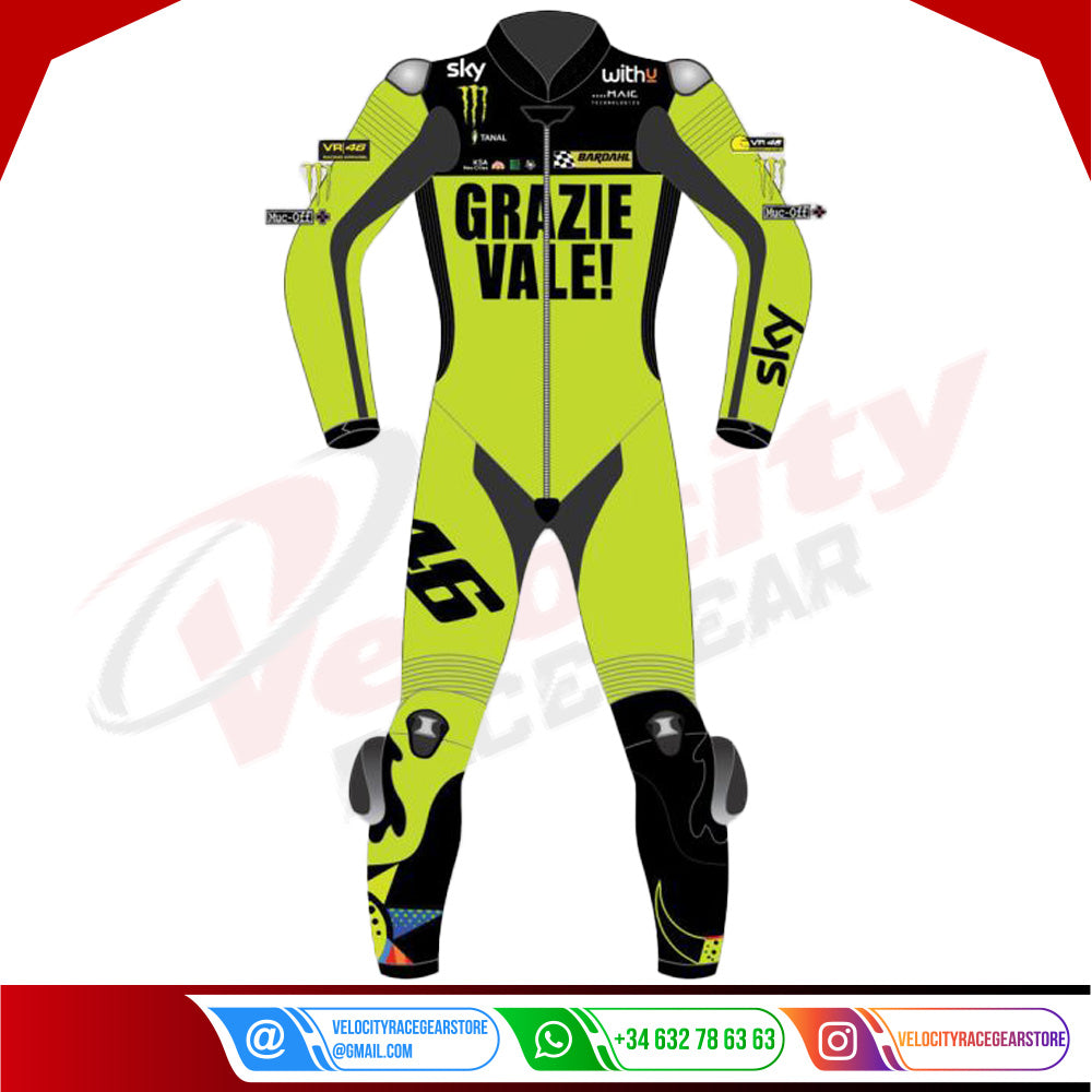 Grazie Vale 46 Valentino Rossi Leather Suit 2022 - Velocity Racegear-null