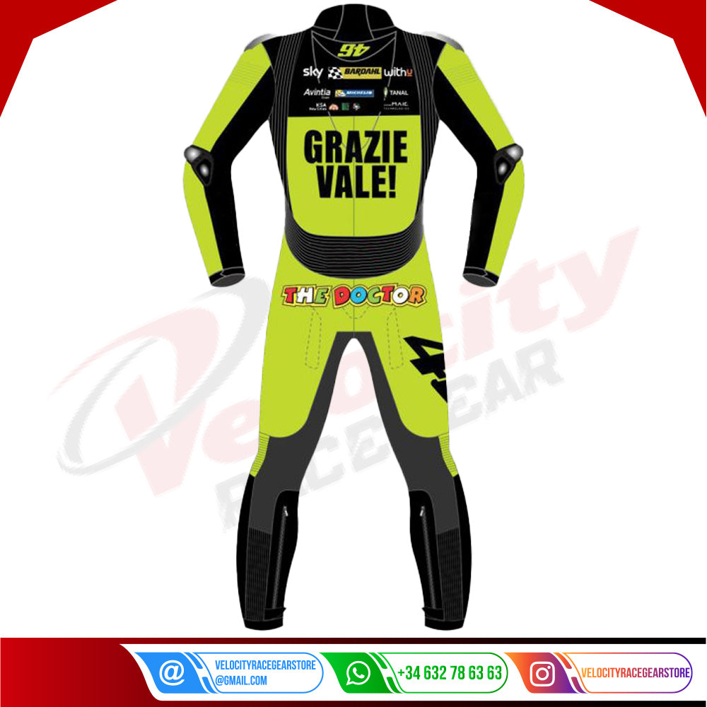 Grazie Vale 46 Valentino Rossi Leather Suit 2022 - Velocity Racegear-null