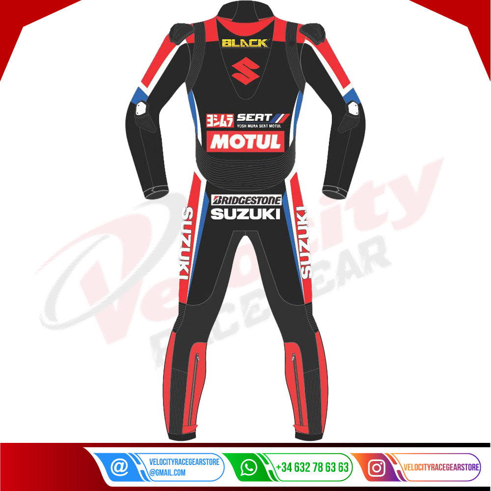 Gregg Black Suzuki Racing Leather Suit 2021 - Velocity Racegear-null
