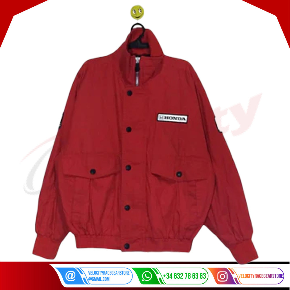 Honda Grand-Prix Vintage Racing Embroidered F1 Team Jacket - Velocity Racegear-Honda Grand-Prix Vintage Racing Embroidered F1 Team Jacket - Velocity Racegear-F1 jacket