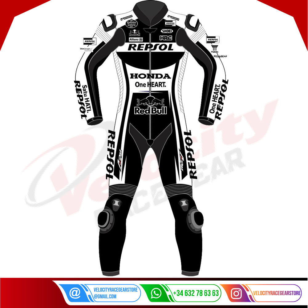 Honda Motorcycle Road Racing Leather Marc Marquez Winter Test Suite 2022 - Velocity Racegear-null