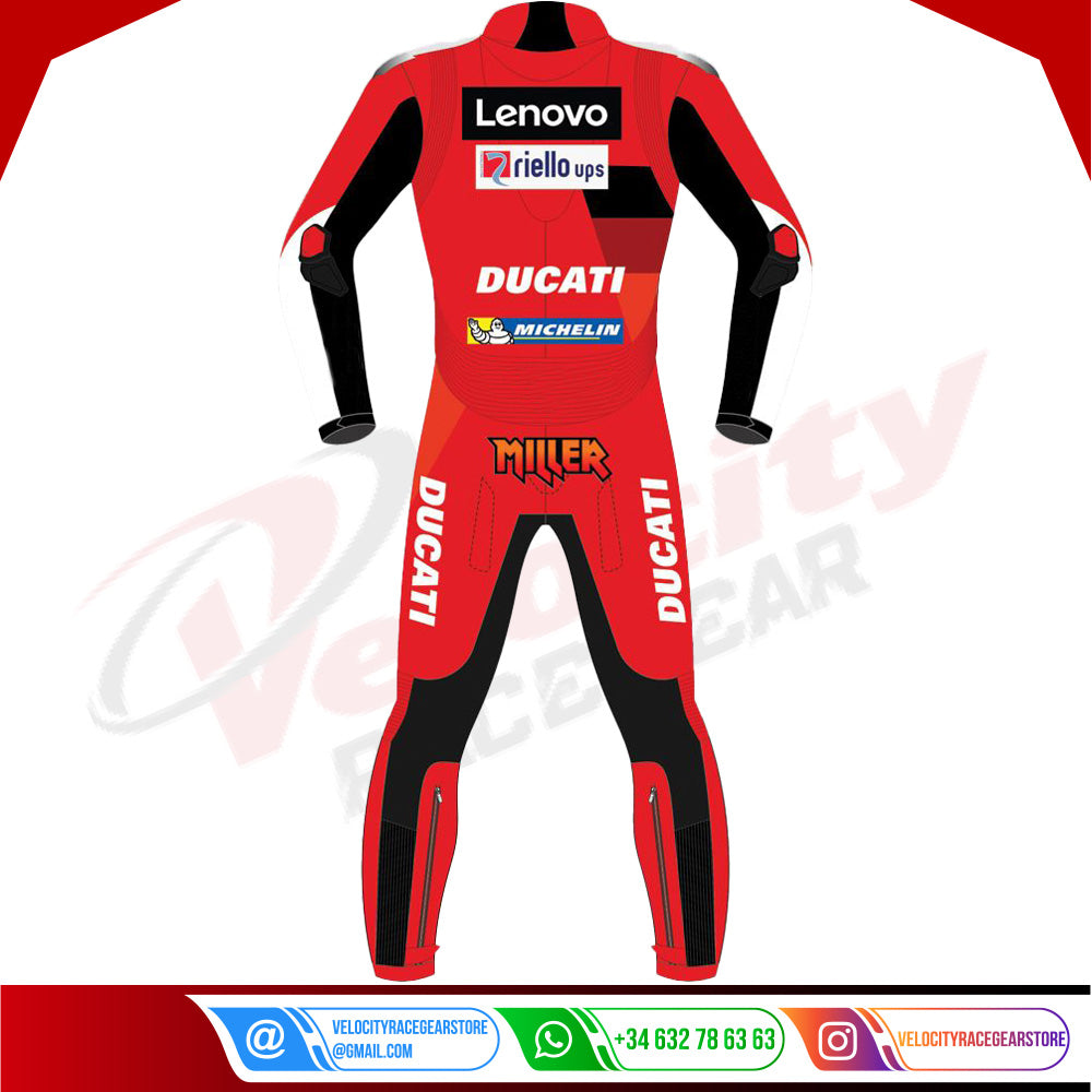 Jack Miller Full Leather Bike Suit Ducati MotoGP 2021 - Velocity Racegear-null