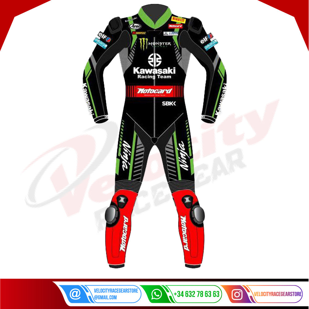 Jonathan Rea Kawasaki WSBK 2018 Leather Suit - Velocity Racegear-null