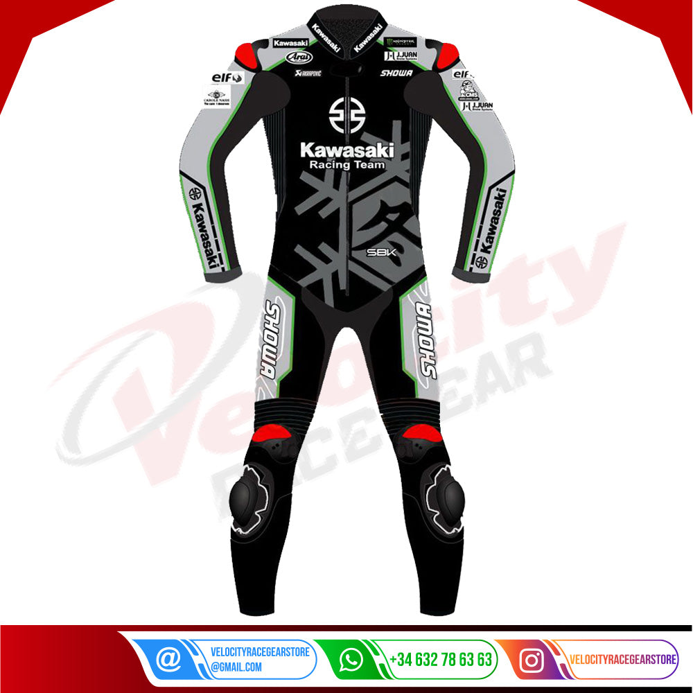Jonathan Rea Winter Test 2023 Kawasaki Leather Race Suit - Velocity Racegear-null