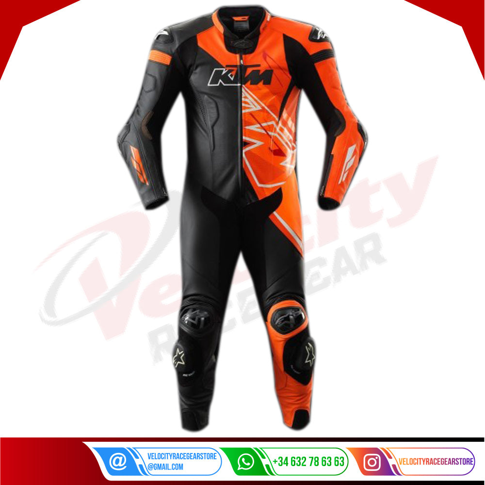 KTM RADIUS 1-PCS SUIT Motorcycle Leather Suit Motorbike Racing suit CE Approved Protection - Velocity Racegear-null