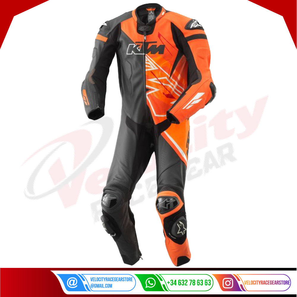 KTM RADIUS 1-PCS SUIT Motorcycle Leather Suit Motorbike Racing suit CE Approved Protection - Velocity Racegear-null