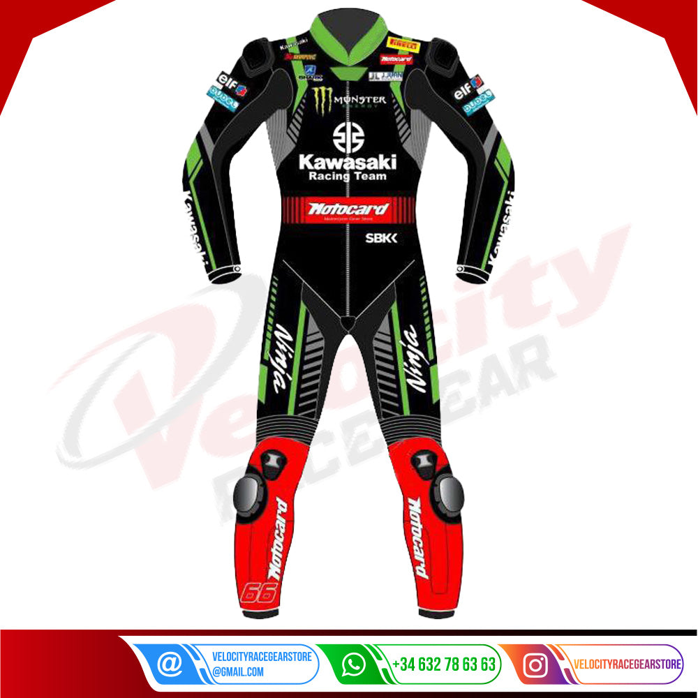 Kawasaki Ninja Motorcycle Leather Suit - Velocity Racegear-null