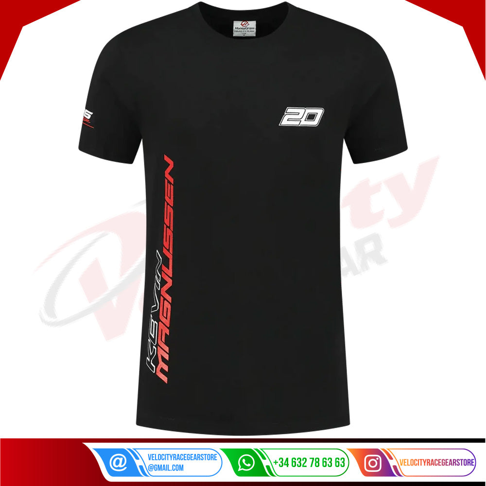 Kevin Magnussen 2023 T-shirt Black New desinged - Velocity Racegear-Kevin Magnussen 2023 T-shirt Black New desinged - Velocity Racegear-F1 Polo Shirts