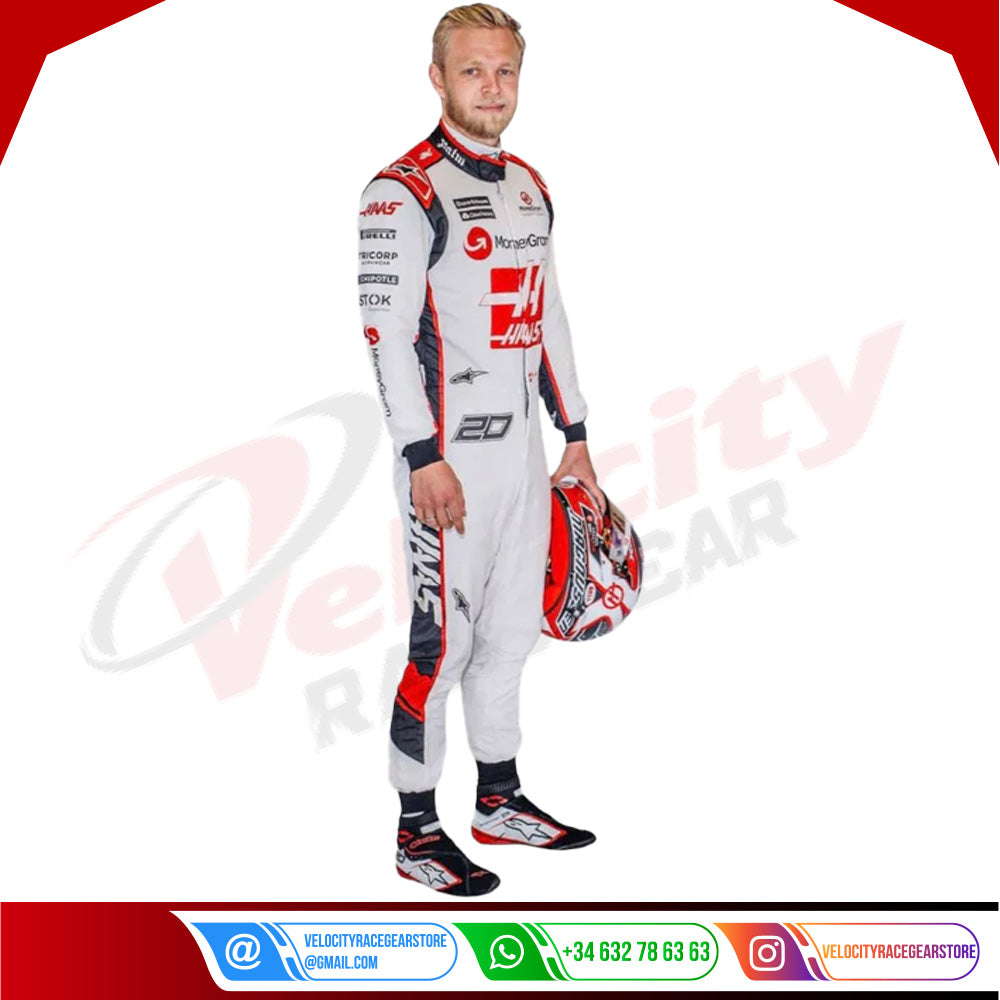 Kevin Magnussen Race Suit F1 Haas Team 2023 - Velocity Racegear-Kevin Magnussen Race Suit F1 Haas Team 2023 - Velocity Racegear-F1 Racing Suit