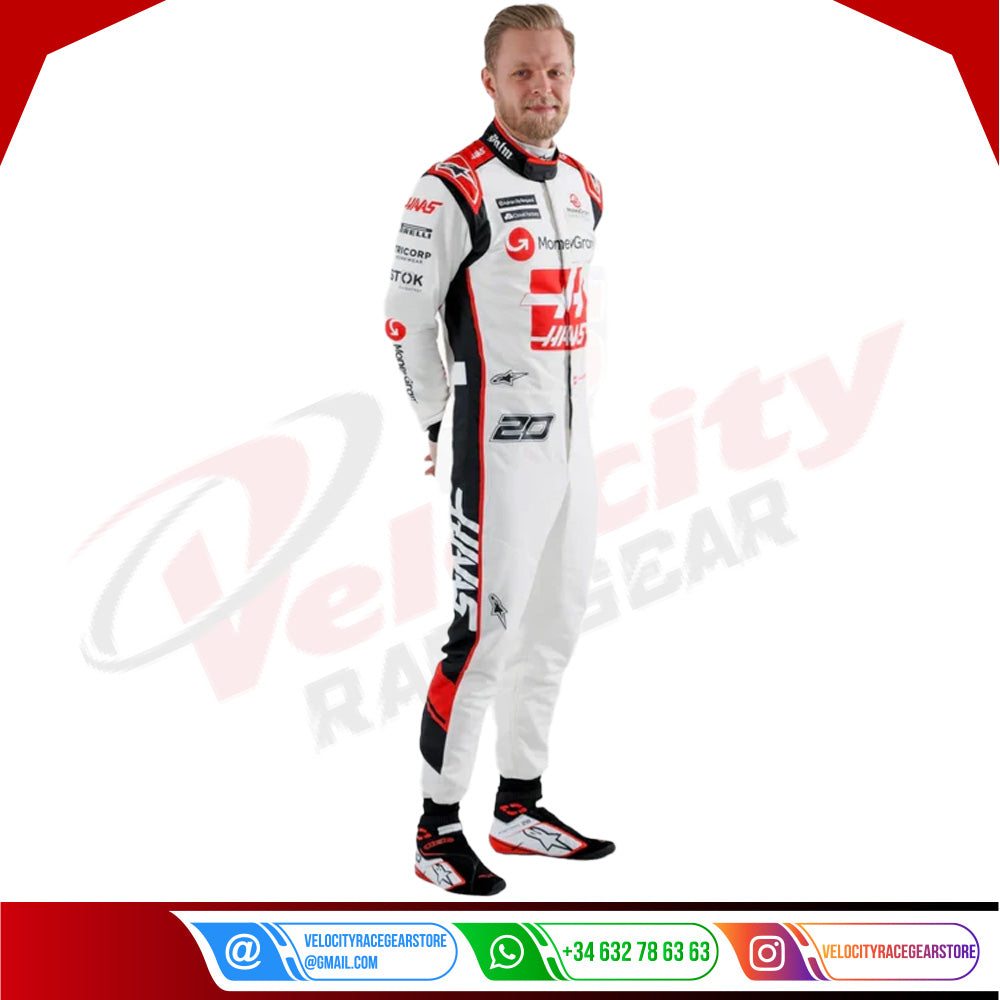 Kevin Magnussen Race Suit F1 Haas Team 2023 - Velocity Racegear-Kevin Magnussen Race Suit F1 Haas Team 2023 - Velocity Racegear-F1 Racing Suit