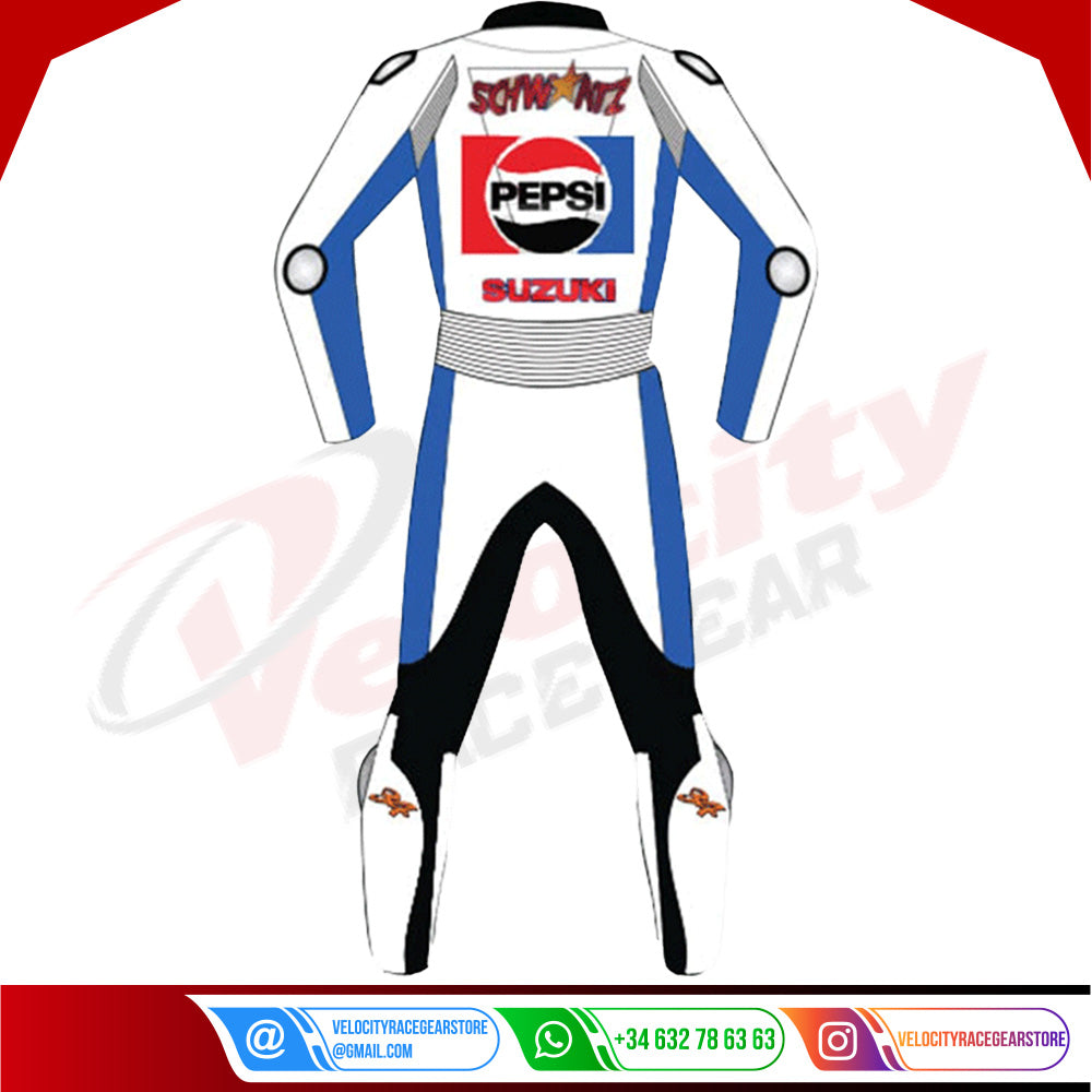 Kevin Schwantz Pepsi Suzuki Race Leather Suit - Velocity Racegear-null