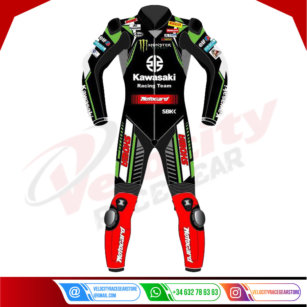 Leon Haslam Kawasaki 2019 WSBK Race Suit - Velocity Racegear-null