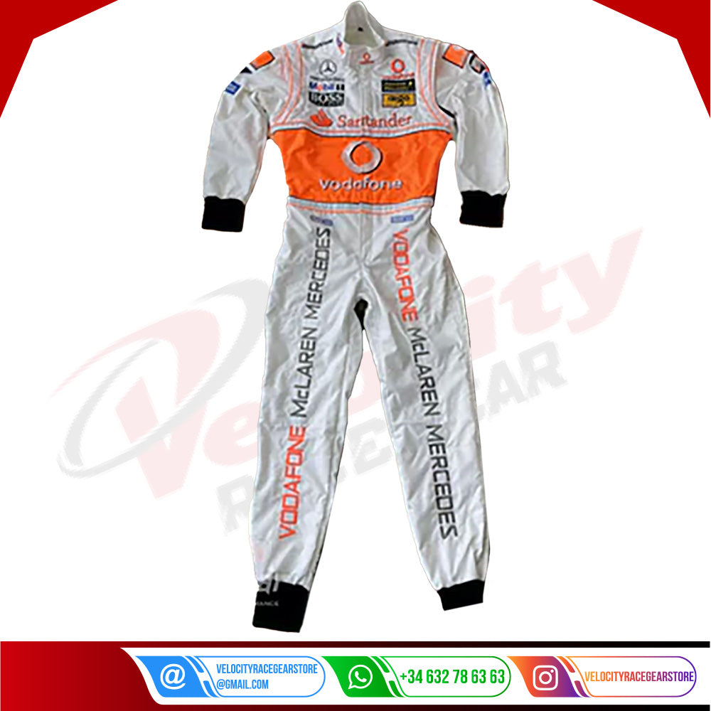 Lewis Hamilton 2008 McLaren F1 Embroidered Racing Suit - Velocity Racegear-Lewis Hamilton 2008 McLaren F1 Embroidered Racing Suit - Velocity Racegear-F1 Racing Suit