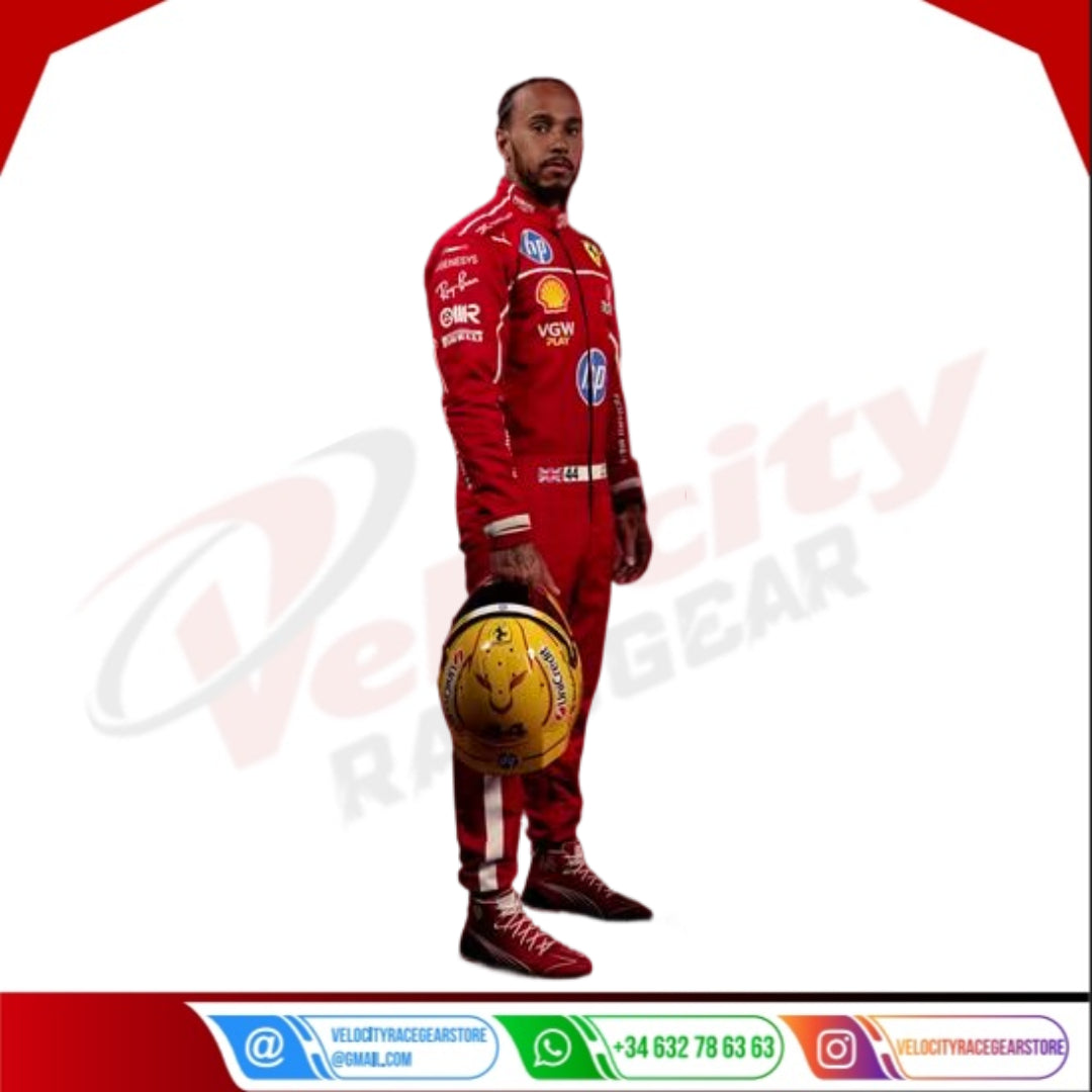 Lewis Hamilton 2025 Scuderia Ferrari HP F1 Racing Suit - Velocity Racegear-Niki Lauda 1976 Ferrari F1 Embroidered Racing suit - Velocity Racegear-F1 Racing Suits